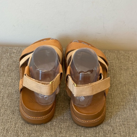 Sorel Roaming Criss Cross Platform sandals Brown Size 9 - Picture 5 of 9